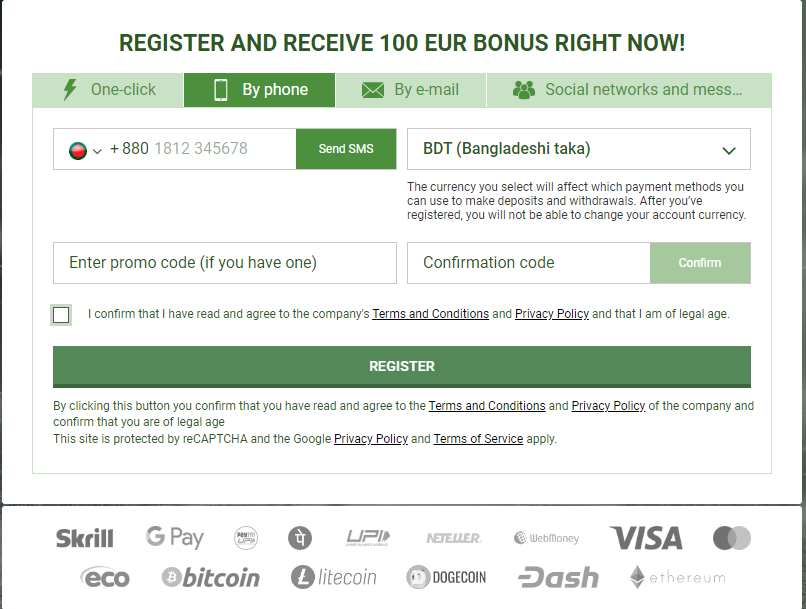 line bet registration by phone