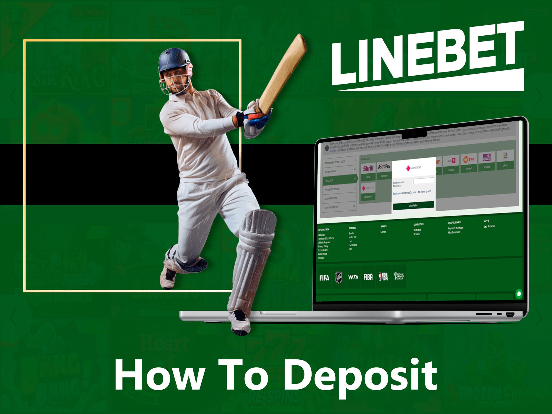 how to deposit in Linebet site